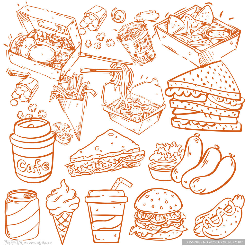 手绘美食插画集合