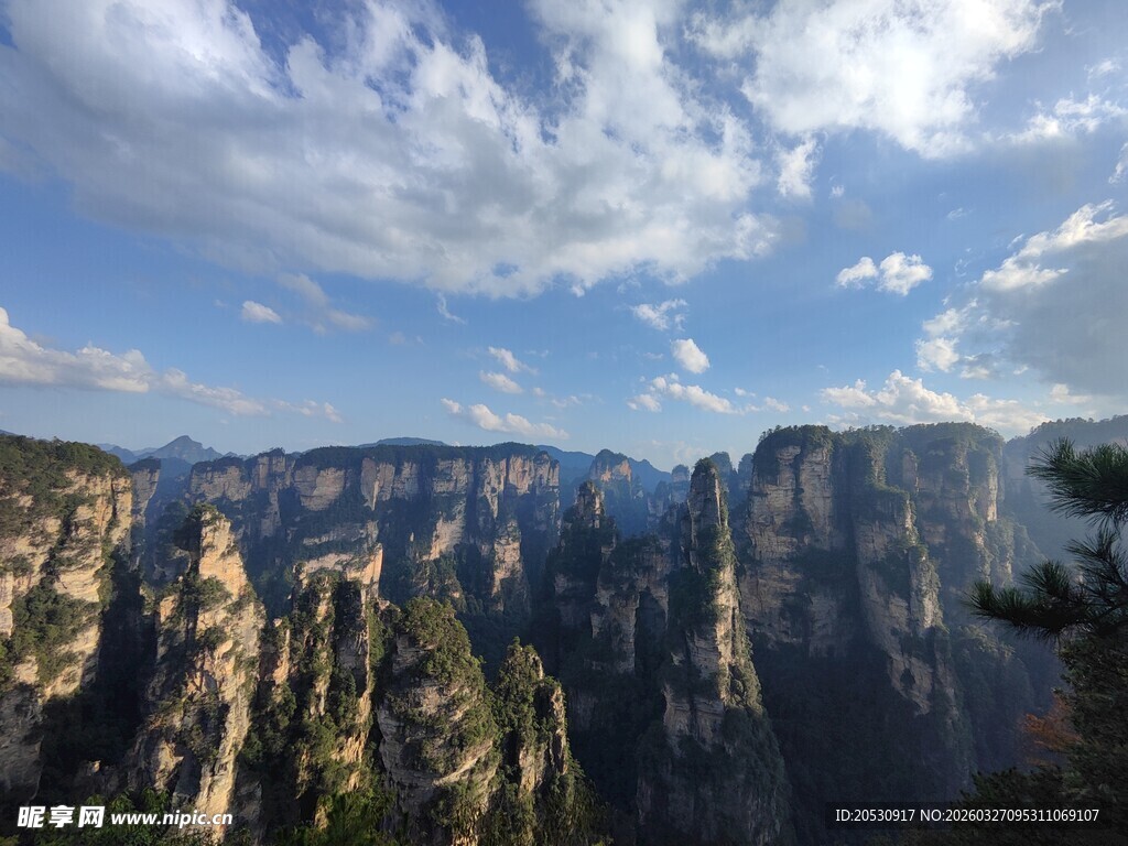 张家界地貌自然风景山脉天空