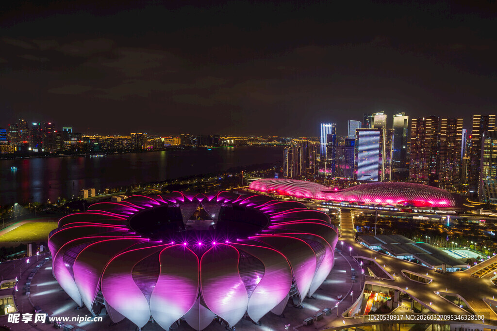 杭州奥体中心大莲花和奥体博览城