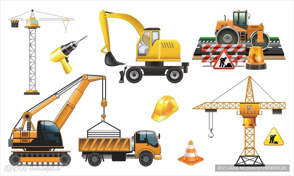 工程机械设备免抠图