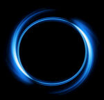 蓝色发光环形光圈光效特效