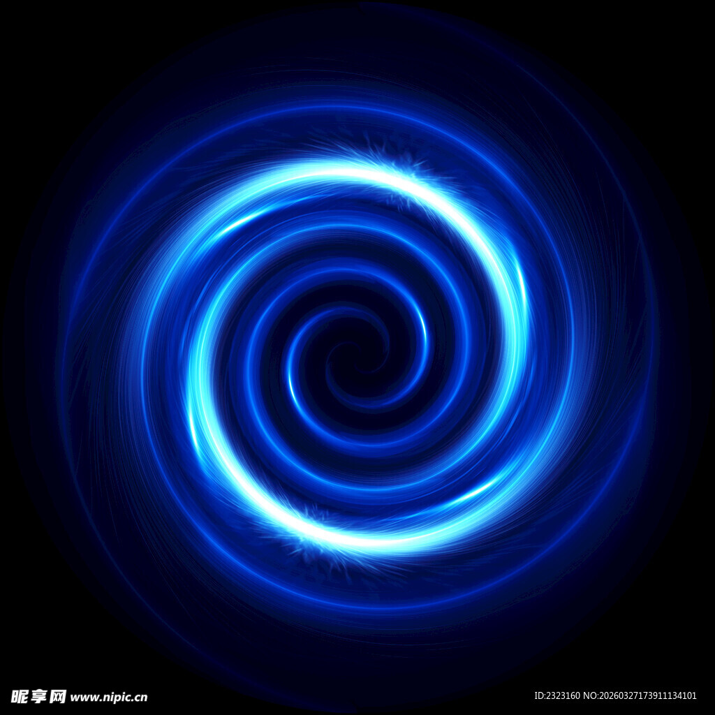 蓝色炫光螺旋动态图案