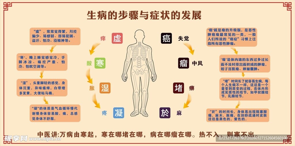 身体各部位对应器官示意图