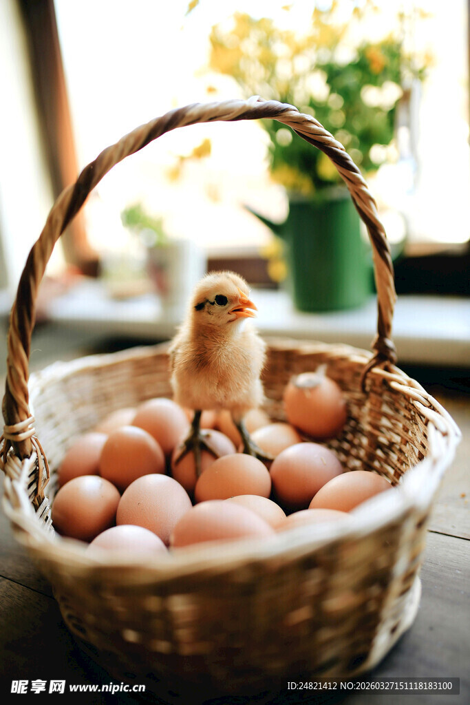 篮子里的小鸡与鸡蛋