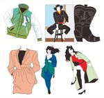 时尚服饰插画展示