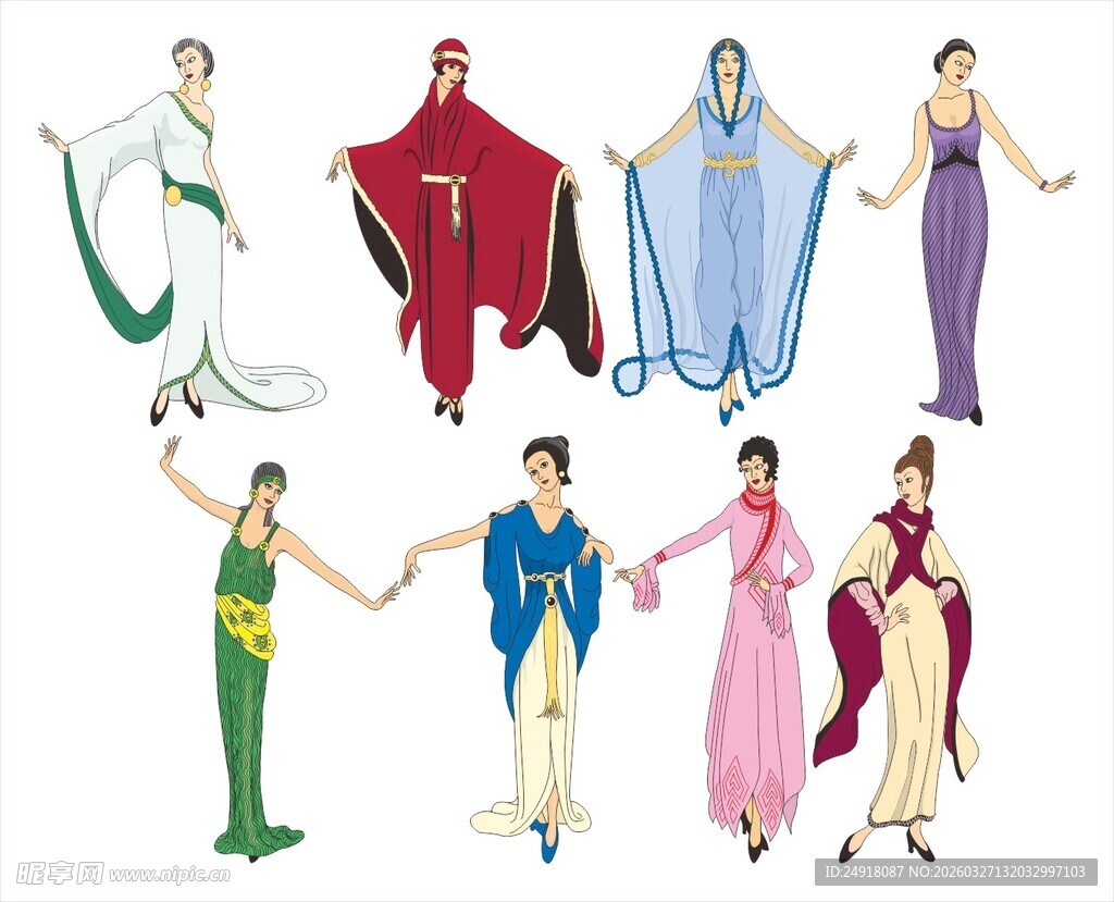 多样风格人物服饰展示