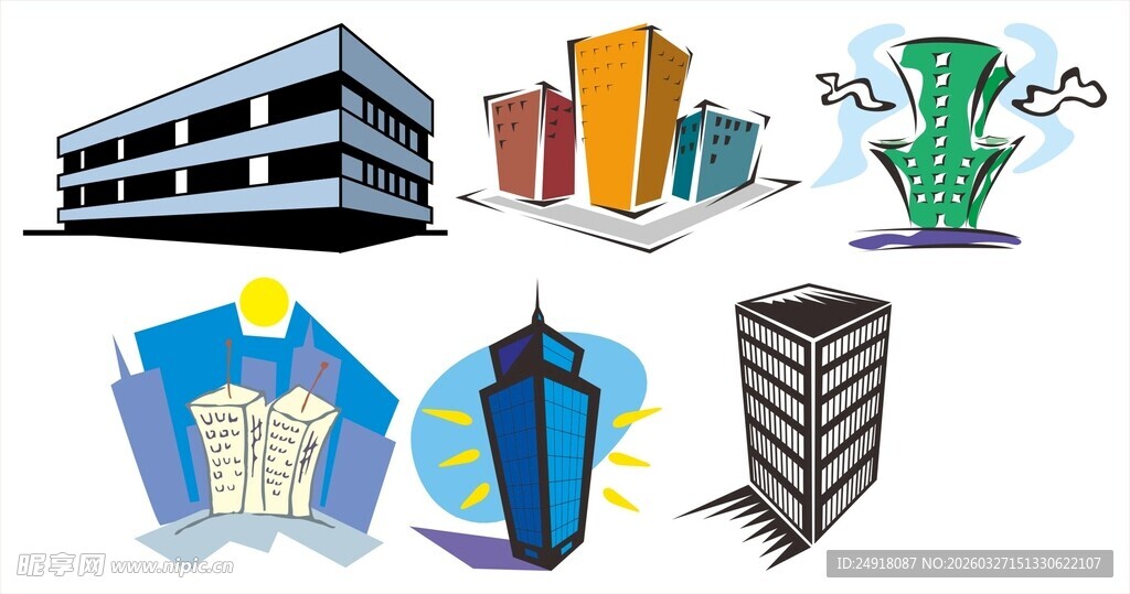 多样建筑图标设计