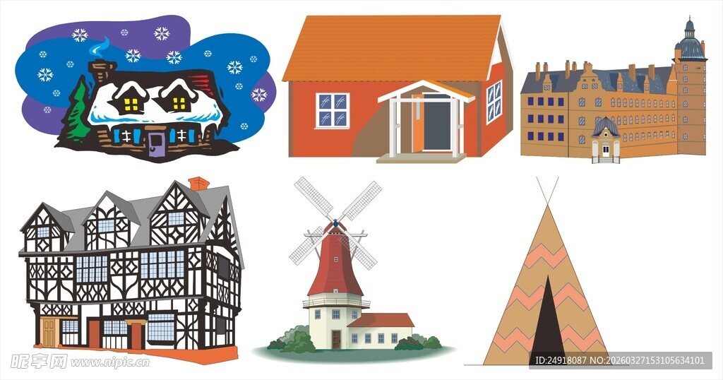 多样建筑造型展示