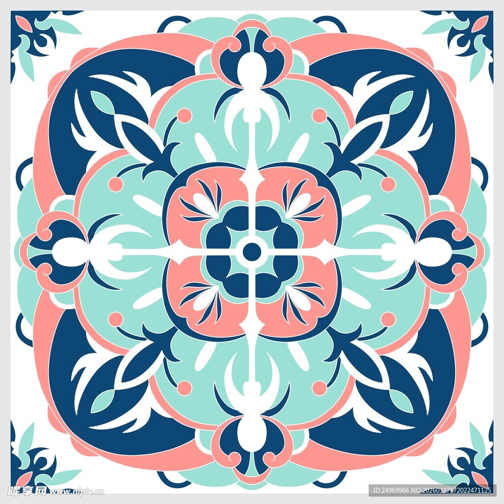 多彩几何花纹图案