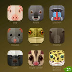 可爱动物主题图标集合