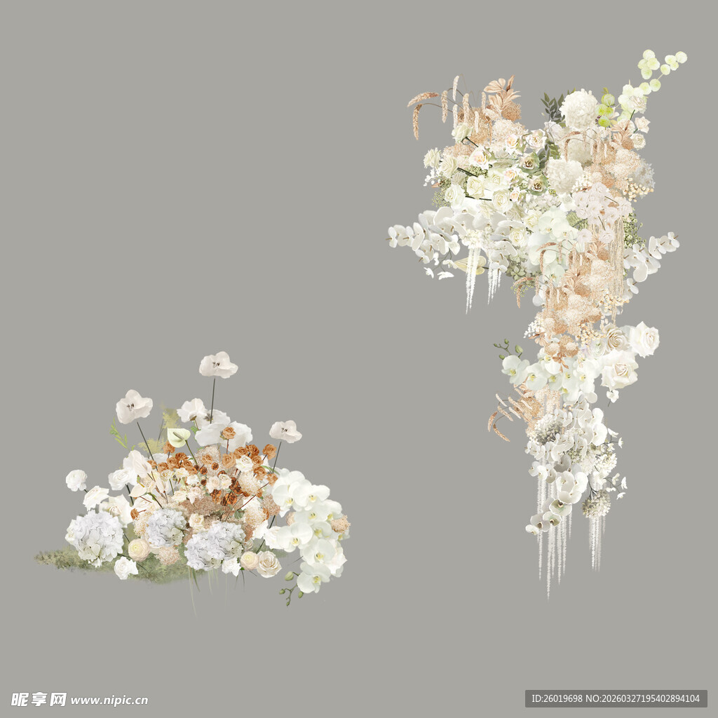 婚礼设计白色花卉