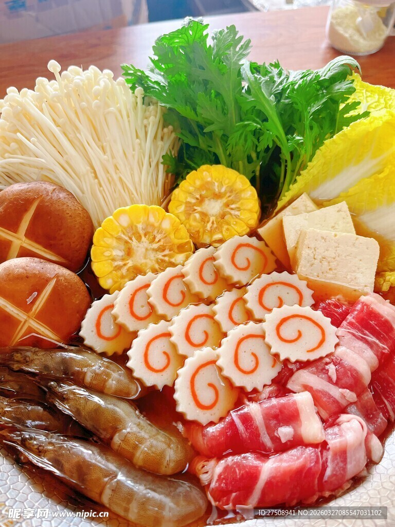 丰盛火锅食材拼盘 寿喜锅
