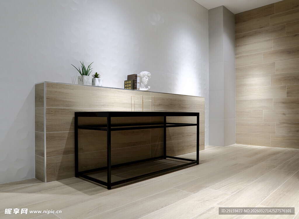 简约现代风格的室内置物台