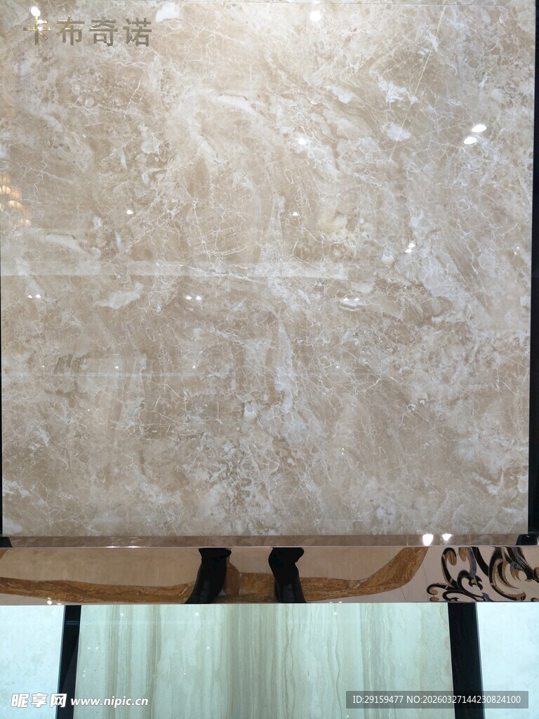 浅灰大理石纹理瓷砖展示