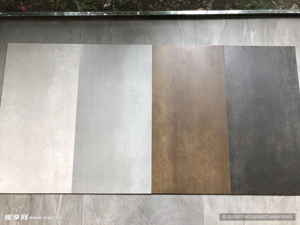 多样瓷砖样品展示