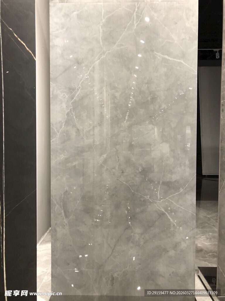 灰色质感墙面瓷砖展示