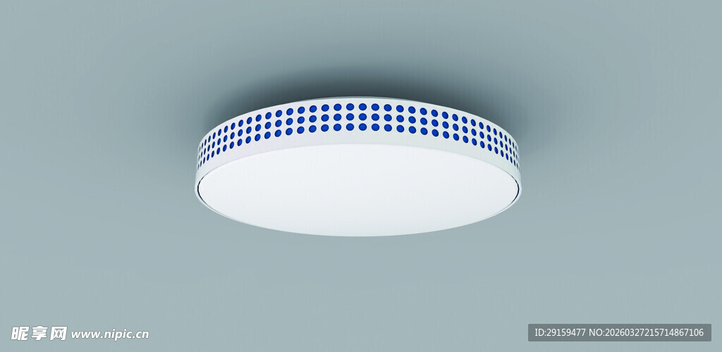 简约蓝白条纹吸顶灯