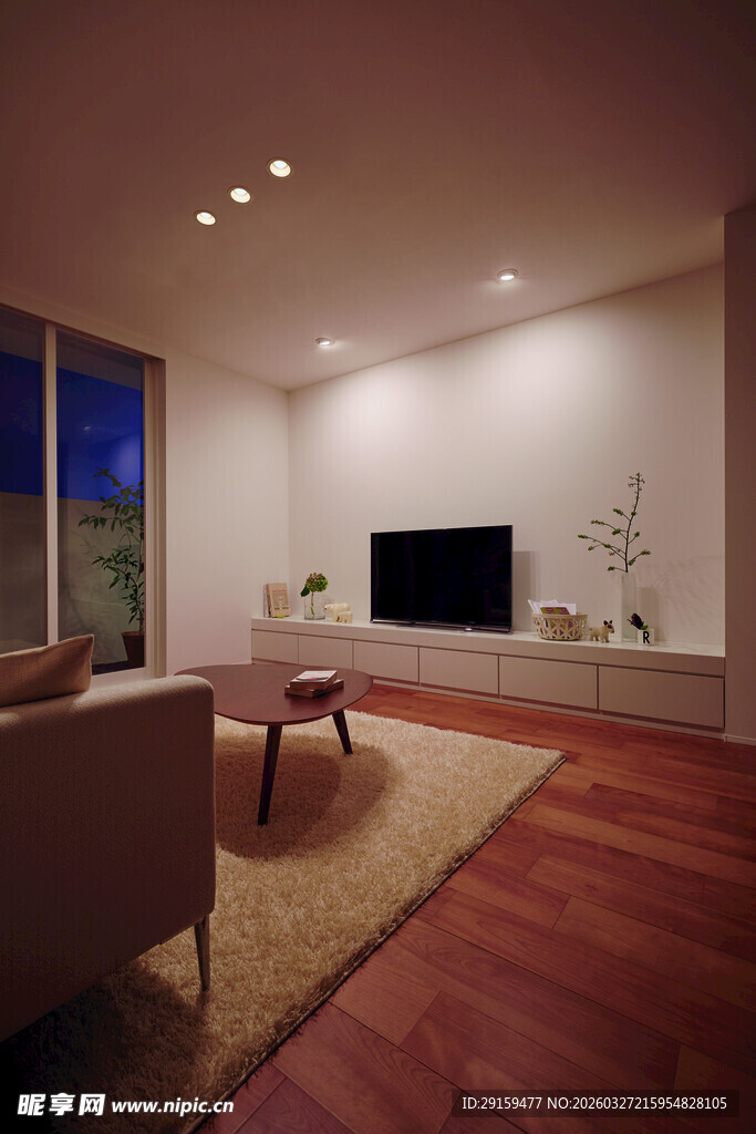 现代简约风格温馨客厅空间