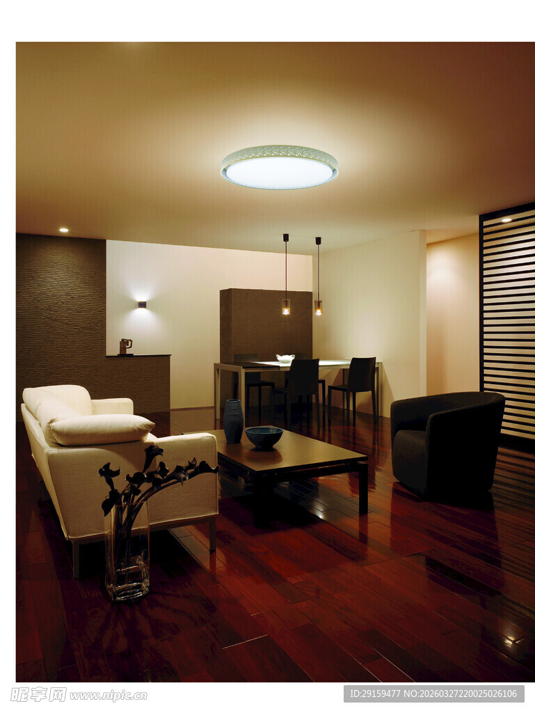 现代温馨客厅室内场景