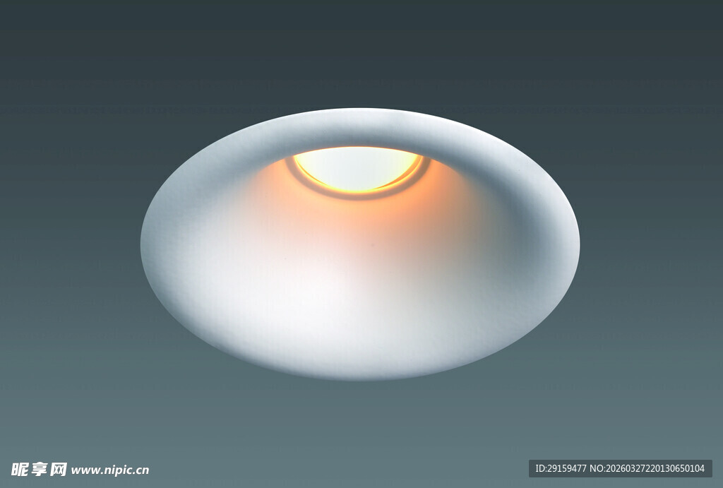 简约圆形发光灯具设计