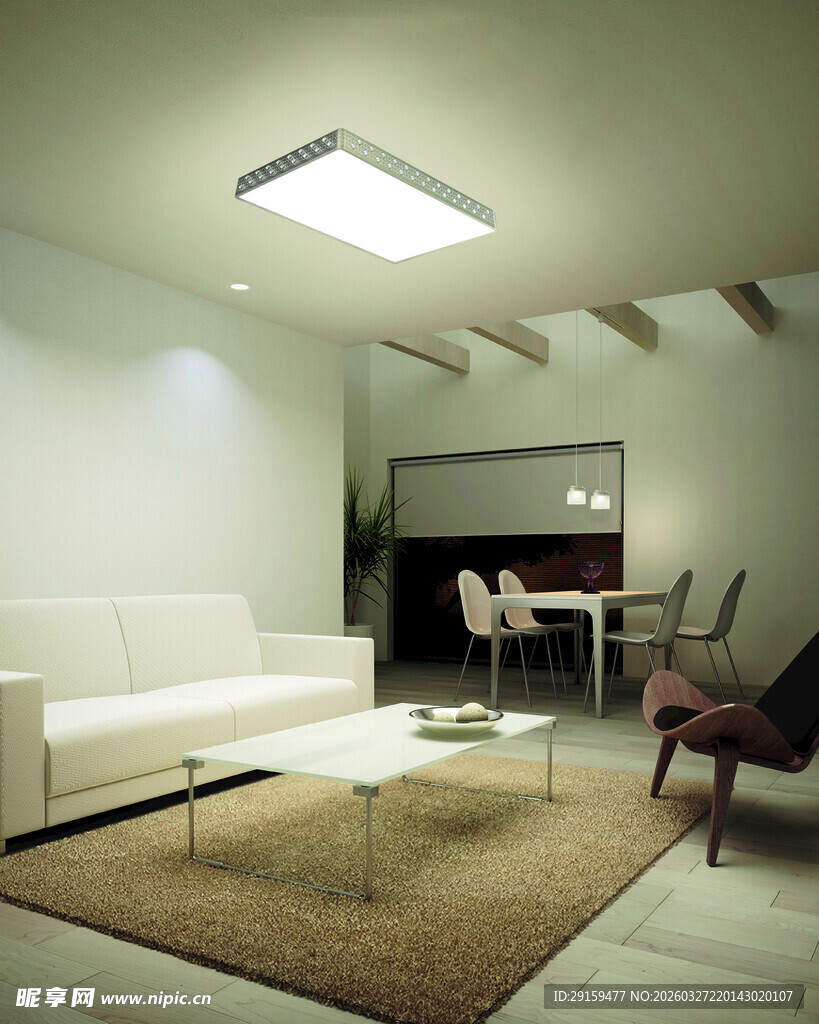 现代简约风客厅室内场景