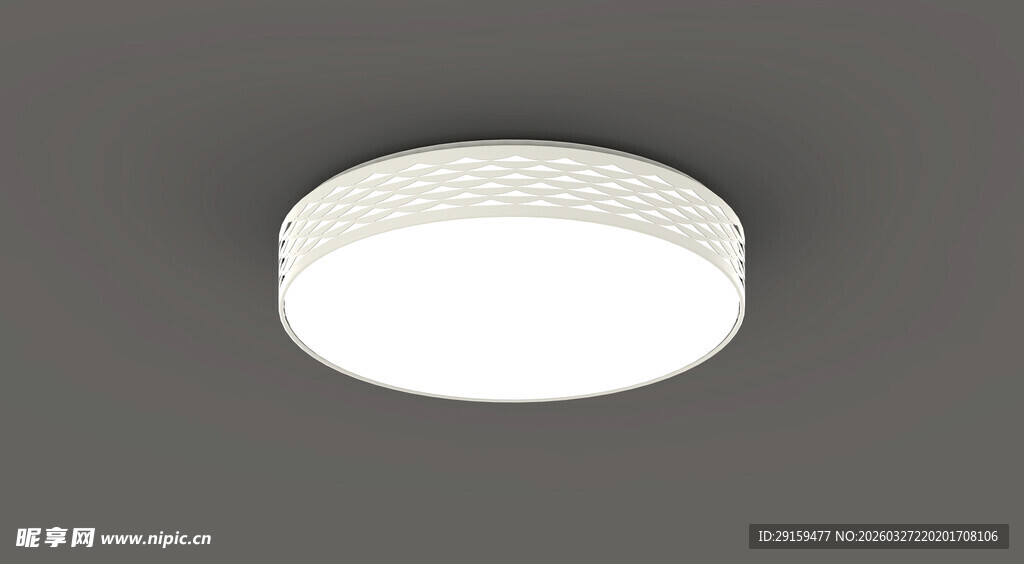 简约圆形吸顶灯光洁明亮