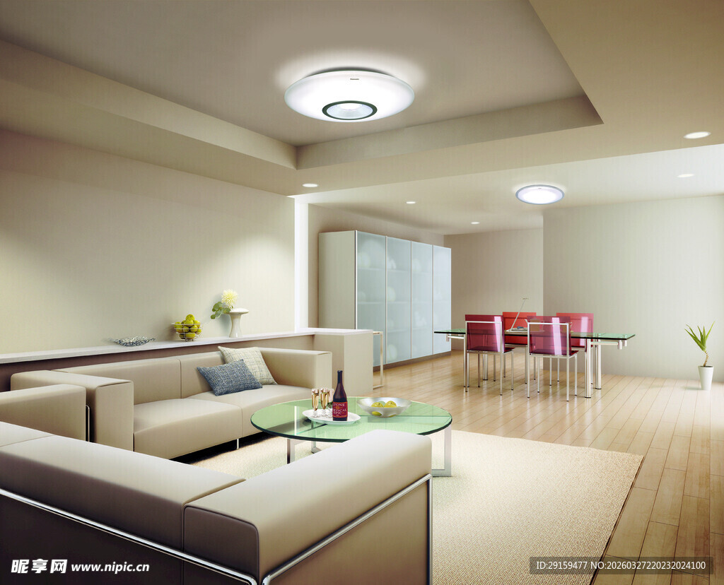 现代简约风格客厅室内图