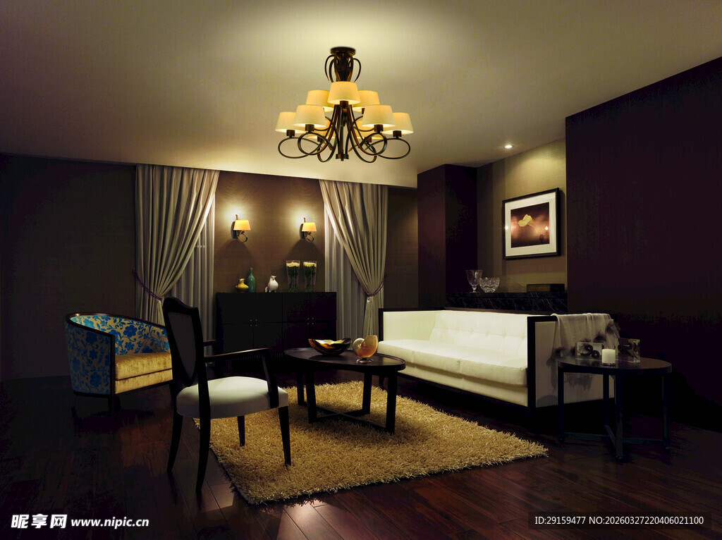 典雅温馨的室内客厅场景