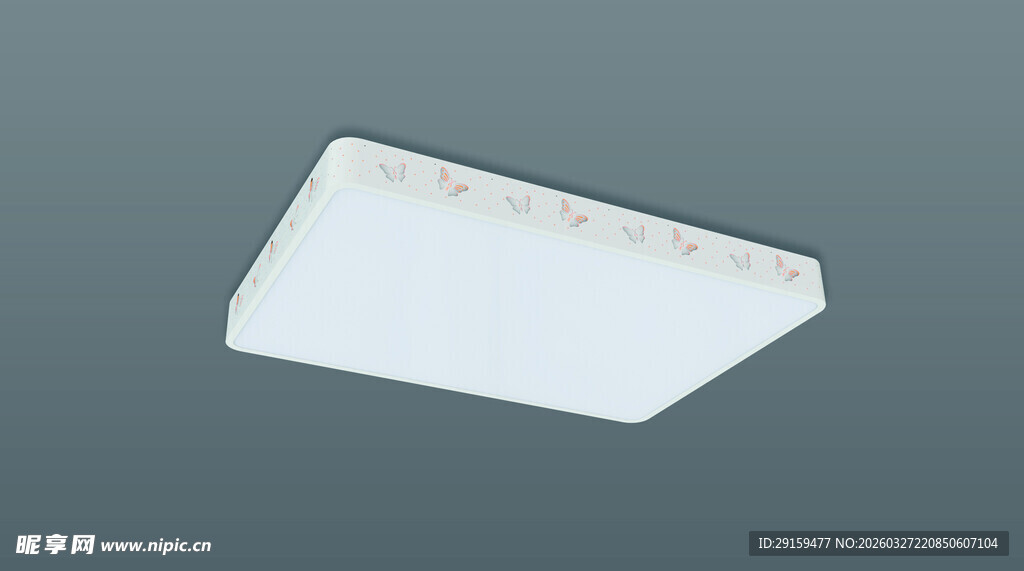 白色方形吸顶灯