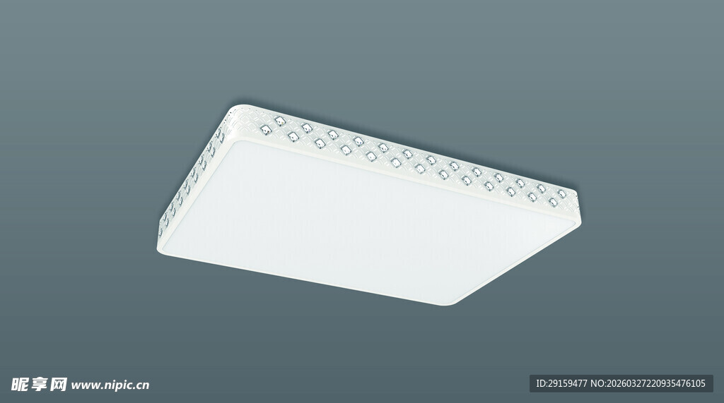 简约白色长方形吸顶灯