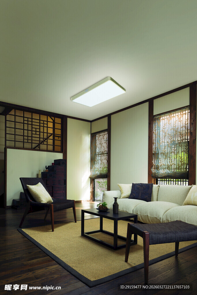 日式风格温馨客厅空间