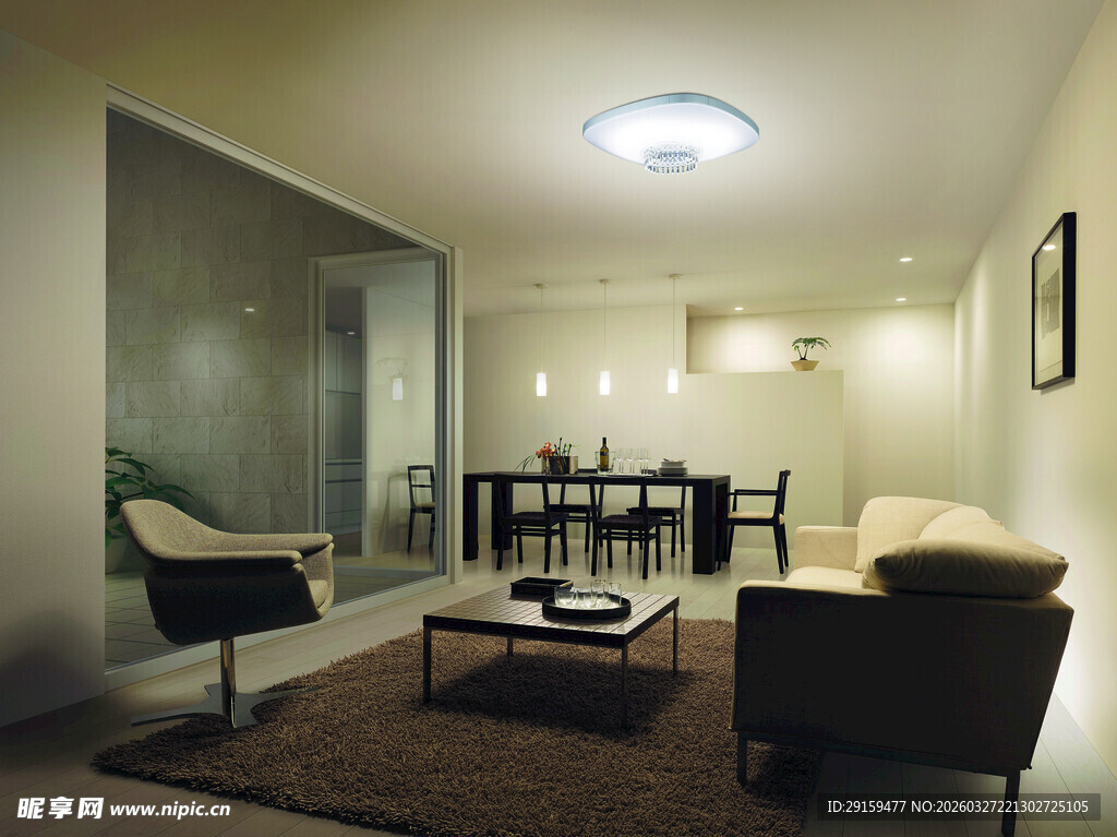 现代简约风格客厅室内景