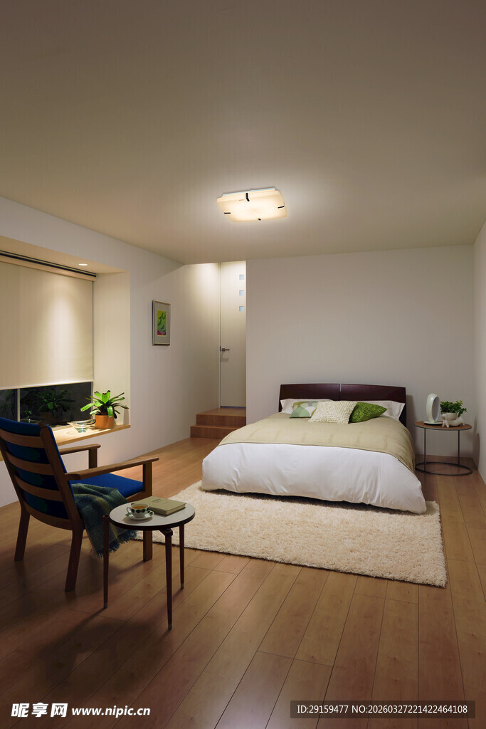 简约日式卧室温馨场景