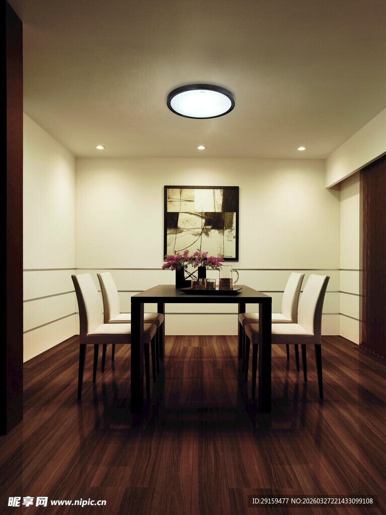 现代简约风格餐厅室内景