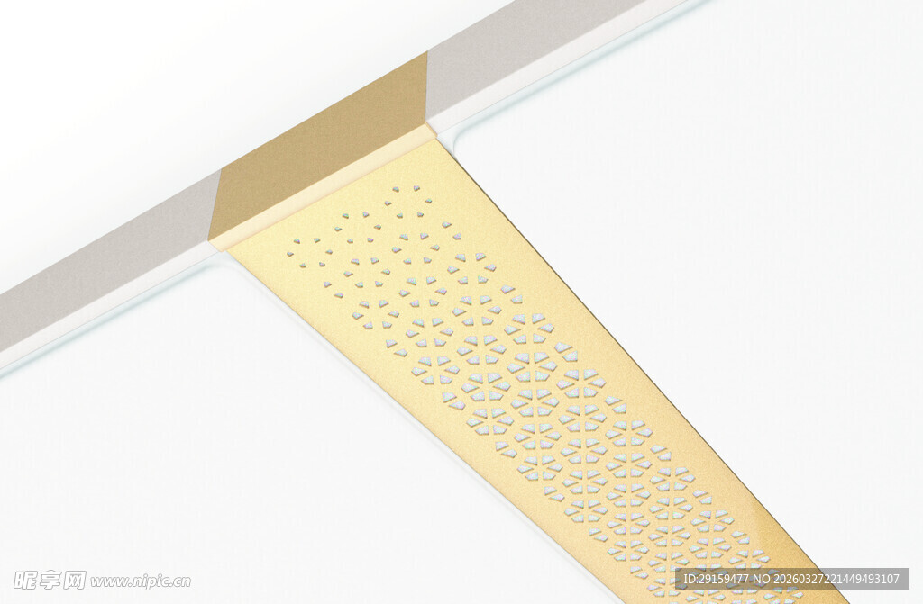 金色花纹长条装饰素材