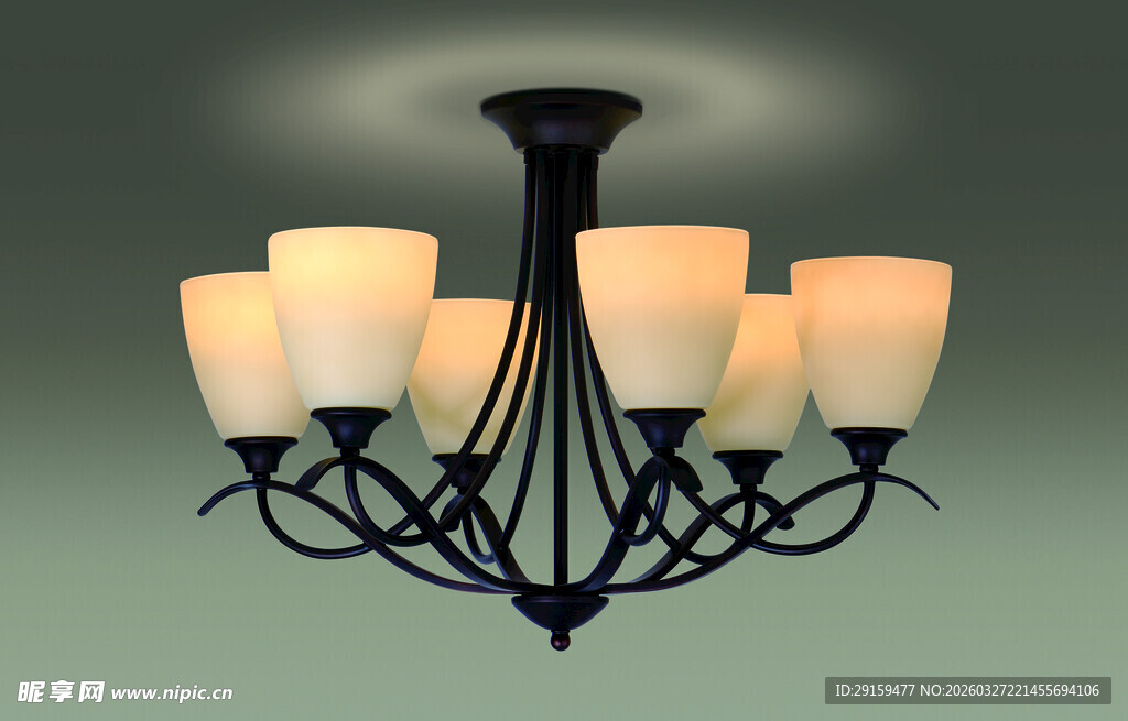 复古铁艺多头吊灯