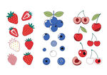 可爱莓果图案集合