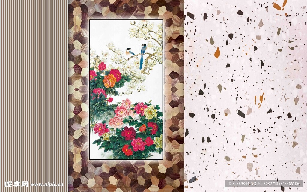 花鸟装饰画精致艺术风