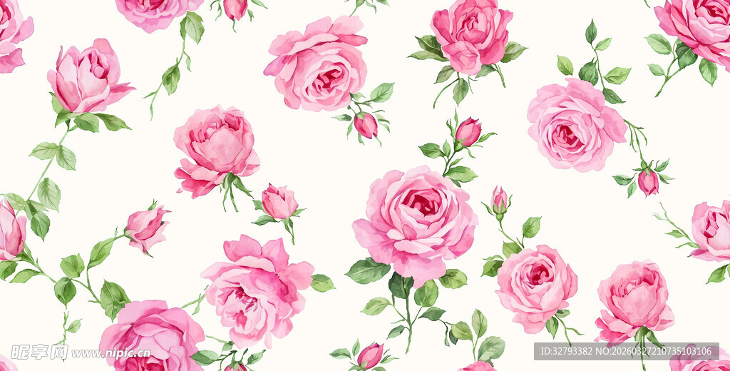 粉色玫瑰花卉图案背景