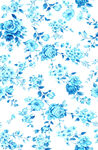 蓝白花卉图案无缝背景