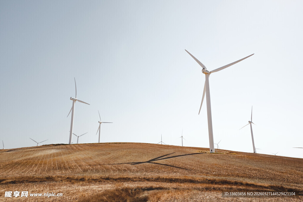 草原上的风力发电机组