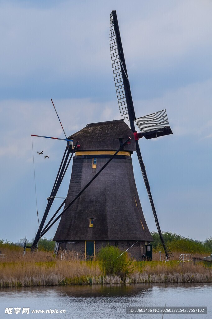 荷兰风车景观
