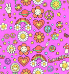粉色可爱卡通元素图案