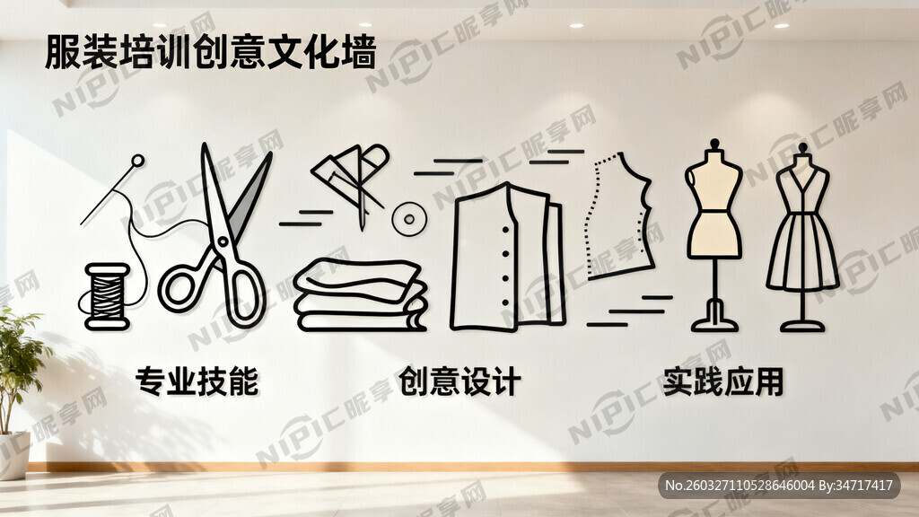 服装培训创意文化墙