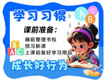 培养学习习惯宣传海报