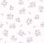 淡紫色花卉图数码印花