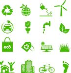 绿色环保图标集合