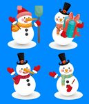可爱雪人插画集合