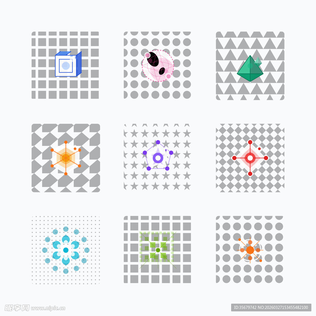 几何图案组合设计元素