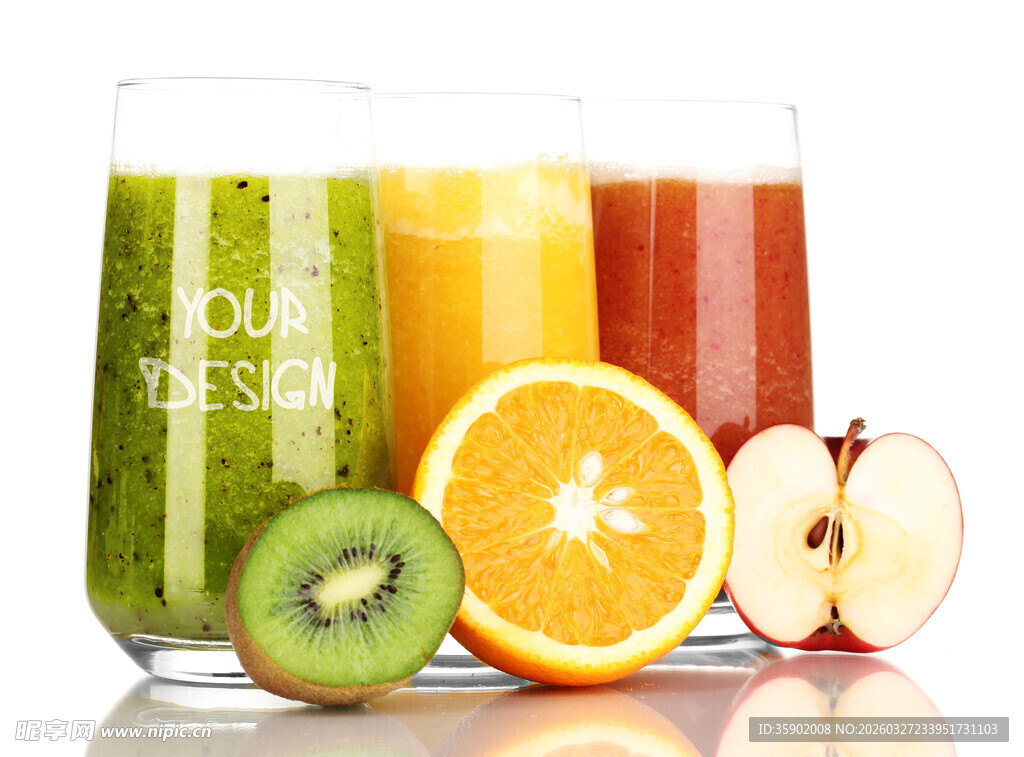 多彩鲜榨果汁与新鲜水果